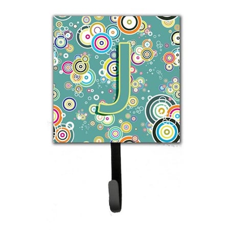 Jensendistributionservices Letter J Circle Circle Teal Initial Alphabet Leash & Key Holder MI1718264